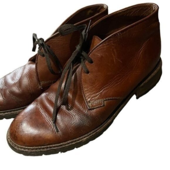 Frye Mens Brown Leather Chukka Boot Tie Size 9 main image 8